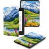 LODMLOER Custodia per 7 Kindle Paperwhite 12ª Generation 2024 per Kindle Colorsoft Signature Edition 2024, Smart Cover con funzione Auto Sleep Wake,Fiori Selvatici Montagna