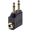 AAA PRODUCTS Adattore cuffie - Placcato in oro di alta qualità - spine jack 3.5 mm Mono jack 3.5 mm stereo - Funziona con Sony, Bose, Beats, Apple, JVC, Sennheiser, Panasonic, Betron etc - AAA Products® 1