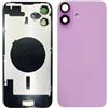 Audiosystem Scocca Cover Back Copri Batteria posteriore Per IPHONE 16 Con Vetrino Fotocamere e Piastra Metallica Mgsafe Vetro Telaio Sostituzione Pink Rosa