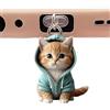 Generico Tappo Antipolvere | Protettore per Ricarica del Telefono con Pendenti a Forma di Gatto,Adorabile Ciondolo Tappo Antipolvere per Telefono con Copertura per Ricarica Tipo-C e USB C