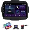 Generic Autoradio 2 DIN per Jeep Renegade 2016-2020 con 9 Pollici Schermo CarPlay Android Auto - Stereo per Auto Android 13 con FM RDS Dab+ Controllo del Volante/Vivavoce Bluetooth 5.0(NF-6)