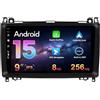 MISONDA [8G+256G] Navigatore GPS per autoradio Android 2 Din per Mercedes-Benz Classe A Vito W169 W639 W245 fotocamera + microfono |IPS da 9 pollici| Supporta il volante DAB WiFi BT Carplay RDS USB