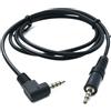 SYSTEM-S Cavo audio jack 100 cm 3,5 mm TRRS maschio a maschio angolare AUX nero