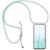 HomiTunky Custodia per Cellulare Girocollo per OnePlus Nord 4 5G Tracolla - Collana/Necklace Cordoncino, Practical Stylish Trasparente Silicone TPU Flessibile Antiurto Protettivo Cover, Verde