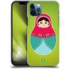 Head Case Designs Verde Lime Matrioske Custodia Cover Dura per Parte Posteriore Compatibile con Apple iPhone 12 / iPhone 12 PRO