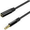 KUYIA Cavo audio ausiliario per auto, 3 mt cavo AUX da 3,5 mm, maschio a femmina, contatti placcati in oro, per cuffie, con rivestimento in metallo