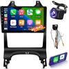 Techschermo 4+64G Autoradio Android per Peugeot 3008 2009-2015, Stereo Touchscreen IPS 9 Pollici con Wireless CarPlay & Android Auto, GPS WiFi Bluetooth 5.0 DSP 32EQ + Telecamera Retromarcia AHD & Microfono