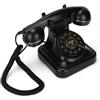 Tonysa Telefono Fisso Vintage, Telefono da Scrivania con Filo Vecchio Stile con Pulsante a Disco Design Rotante Lassico, Telefono con Filo retrò per Casa e Ufficio