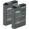 vhbw 2x batteria compatibile con Nikon Coolpix S8100, S8000, S9100, S8200, S70, S9200, S640, S6300, S800c, S710 fotocamera (700mAh, 3,6V, Li-Ion)