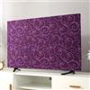 DOTBUY-SHOP Copertura TV Antipolvere, Copri Televisore Copertura, Universale Elastica Custodia Protettiva TV, 19 a 70 Pollici (Buona fortuna viola,48 pollici)