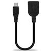 subtel Cavo OTG 15cm compatibile con cavetto adattatore per tablet PC con porta Micro USB 2.0 nero PVC