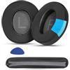 YunYiYi Cuscinetti di ricambio in gel rinfrescante, compatibili con cuffie Soundcore by Anker Space Q45, con tessuto di seta ghiacciata, memory foam ad alta densità (non adatti per Q10, Q20, Q30, Q35)