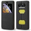 Shantime Custodia Flip in Pelle con Finestra Compatibile con Doogee V Max S 5G, Display Visibile, Chiusura Magnetica Invisibile e Slot Carta(Nero)