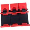 SHINEOFI Supporto per Cellulare Auto da Volante Rosso 3 Pezzi Portatile in Plastica e Gomma Protegge Smartphone e Navigator per Uso in Auto