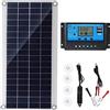 Generic Power Bank 100W Pannello solare, Kit caricabatterie pannello solare fotovoltaico 12V con regolatore 10A-100A Linea di ricarica 10 in 1, Batteria pannello solare per auto, camper, roulotte, b