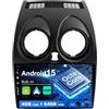 BXLIYER SXAUTO Android 15 IPS Autoradio Per Nissan Qashqai J10 (2006-2015) - 4G+64G - Senza fili Carplay & Android Auto - LED Camera + MIC - DAB Fast-boot Volante 360-CAM AHD DSP Bluetooth - 2 Din 9 Pollici