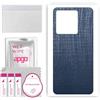 apgo BACK SKIN Film Pellicola protettiva Protezione Posteriore per Xiaomi 13T Pro, skin sticker film foil vinyl Tessuto Navy