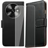 AQGGIIXY Custodia + Pellicola Vetro Temperato per Oukitel C59 Pro (6.88) Cover,Flip Caso in PU Pelle Case Bumper Portafoglio Case Cover + Glass Film, per Oukitel C59 Pro - Black
