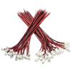BGTXINGI 50 Spinotti Elettrici Connettori Cavi Femmina e Maschio, 25 paia, 2,54 mm, 2 pin, con terminale rosso nero, 200 mm, compatibili con JST XH