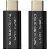 Jrifedptry 2PCS USB Type-C Data Blocker USB-C Juice Jack Adapter Support Quick Charge (50V/5A) Stop Data Theft (nero)