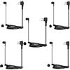 Retevis Auricolare Radio Bidirezionale In-Orecchio con Microfono Compatibile con Motorola CP040 CP140 GP300 GP2000 MAG ONE A8 HYT TC500 ecc Radio Bidirezionali Auricolari Walkie Talkie(5 Pezzi)