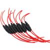 Aiqeer 20 Pezzi 6 X 30 mm 32V 20A In-Linea Vetro Tubo Portafusibili, AGC Portafusibili in Vetro Auto con 16 AWG Cavo (Nero)