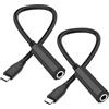 XMSJSIY Adattatore per cuffie USB di tipo C a 1/4 da 6,35 mm, connettore USB C da 1/4, presa TRS, stereo Jack audio, cavo AUX per amplificatore, mixer, cuffie, computer portatile, 30 cm/11,8 pollici