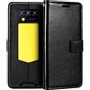 Shantime Custodia Portafoglio in Pelle PU Compatibile con Oukitel WP100 Titan, Cover con Chiusura Magnetica, Tasche per Carte e Funzione Stand (Nero)