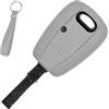 mt key Soft Case Cover protettiva Chiave per auto + cordino grigio per Fiat Panda Brava Bravo Punto Stilo