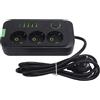 Generic Presa Europea, Presa Multipla Europea Design A 45° Pin Spina Europea Compatta 110‑250 V 8 in 1 1 Porta USB C 4 Porte USB A con Cavo da 2 M per Cucina (BLACK)