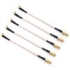 Fasizi 5 connettori per antenna a treccia RG316 da 4 pollici SMA maschio a MMCX maschio a bassa perdita adattatore cavo coassiale ad angolo retto - SMA spirale esterna ago interno