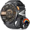 Yilitazaro Smartwatch Militare Uomo, Chiamata Bluetooth, 1,85 Pollici HD Rugged Silicone Nero Smart watch Impermeabile, Durata 40 Giorni, 120+ Modalità Sportiva, 24H Monitoraggio Cardiofrequenzimetro/SpO2/Sonno