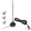 Maswell Antenna radio FM Antenna digitale telescopica per interni con base magnetica 3 metri prolunga per 75 Ohm DAB DAB+ FM sintonizzatore stereo AV HiFi