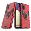 MaiJin Compatibile con Samsung Galaxy A03S Cover, Custodia Armor Anello Cavalletto (Funziona con il Supporto Magnetico per Auto) Case Paraurti (Rosso)
