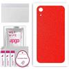 apgo BACK SKIN Film Pellicola protettiva Protezione Posteriore per Apple iPhone XR, skin sticker film foil vinyl Rosso pastello opaco
