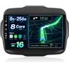 BXLIYER -[8G+256G, 8-Core]- Android 13 Autoradio Per Jeep Renegade (2015-2018) - Senza fili Carplay + Android Auto - LED Camera & MIC - DSP DAB Volante 360-Camera Fast-Boot WIFI - IPS 9 Pollice 2 Din
