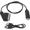 Pyhodi Convertitore da HDMI a Scart, Supporta Formati PAL NTSC, Adattatore Cavo di Conversione da HD a Scart per TV VHS VCR DVD, con Tasto MODE, Plug And Play
