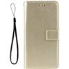 BellaCase Custodia Wiko View 5/View 5 Plus [Custodia portafoglio] [Staffa] [Slot per schede] [Flip Cover magnetica] Compatibile con lo smartphone Wiko View 5/View 5 Plus(D'oro)