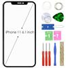 MovTEK Schermo in Vetro Anteriore di Ricambio +Oca Compatibile con iPhone 11 con Kit Attrezzi (No Tattile e Display LCD) -6.1