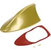 Partuto 1 Pz Copertura Antenna Pinna di Squalo Universale Segnale Tetto Aereo per Auto SUV Camion Fuoristrada Materiale ABS con Base Adesiva Giallo Dorato