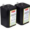 akku-net Nissen, batteria di ricambio, al zinco-carbone, adatta per lanterna IEC 4R25, 6 V, confezione da 2