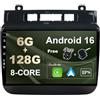 BXLIYER SXAUTO [6GB+128GB] Android 15 IPS Autoradio Per VW Touareg FL NF (2011-2017) - Senza fili CarPlay/Android Auto - LED Camera + MIC - DAB Fast-boot Volante 360-Camera AHD WIFI DSP - 2 Din 9 Pollici