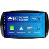 BXLIYER SXAUTO Android 15 Autoradio Per Mercedes-Benz Smart 453 Fortwo (2014-2020) GPS Navigation - Senza fili Carplay Android Auto - Telecamera DAB Volante Split-Screen WIFI DSP Bluetooth - 2 Din 9 Pollici