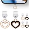 CYUXING 6 Pezzi di Tappi Antipolvere Love per Uomo, ciondoli per Telefono, squisiti Accessori Decorativi per Tappi Antipolvere per Telefono, Dust Plug for Kindle, Dust Plug Compatible with Type C
