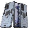 MaiJin Compatibile con Xiaomi Mi 11T, Mi11T Pro Cover, Custodia Armor Anello Cavalletto (Funziona con il Supporto Magnetico per Auto) Case Paraurti (Blu Navy)