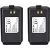 Retevis RT1 - Batterie originali agli ioni di litio 3000 mAh 7,4 V DC per Walkie Talkie Retevis RT1, 2 pezzi, colore: Nero