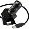 ELP Telecamera USB 4K, 5-50 mm, 10 X Varifocal USB, zoom ottico Ultra HD 2160P, fotocamera di primo piano USB, telecamera di conferenza USB Plug and Play, per Windows/Linux/Android