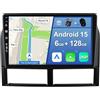 YUNTX [6GB+128GB] Android 15 Autoradio per Jeep Grand Cherokee (1996-2005)-[Incorporato Carplay/Android Auto/DSP/GPS]-9 IPS 2.5D Touchscreen-Camera+MIC-DAB/MirrorLink/Controllo del volante/BT 5.0