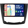 BXLIYER Android 15 Autoradio Per Re-nault Kadjar (2015-2019) - 2G+64G - Telecamera 0 - 9 Pollici 2 DIN - Supporto WIFI DAB Carplay Split-Screen Volante Android Auto Bluetooth Mirrorlink
