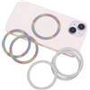 lasuroa 6pz Anelli Magnetici Universali, Adesivi in Metallo Scintillante Senza Magnete Compatibili con la Maggior Parte Delle Custodie per Telefoni Ricarica Wireless e Supporti per Auto